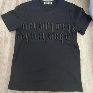MCQ by Alexander McQueen Embroidered Gothic Logo T Shirt S
